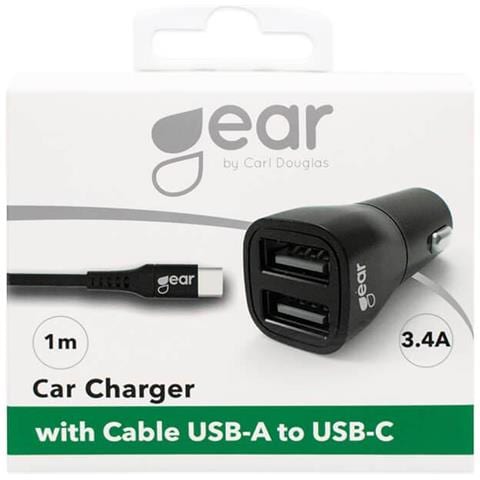 Caricabatterie 12-24v 2xusb 3.4a Cavo Usb-c 2.0 Nero 1m - Foto 2