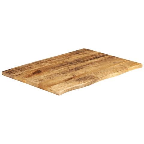 Piano Tavolo 90x60x2,5 Cm Bordi Vivi Legno Di Mango Grezzo - Foto 2