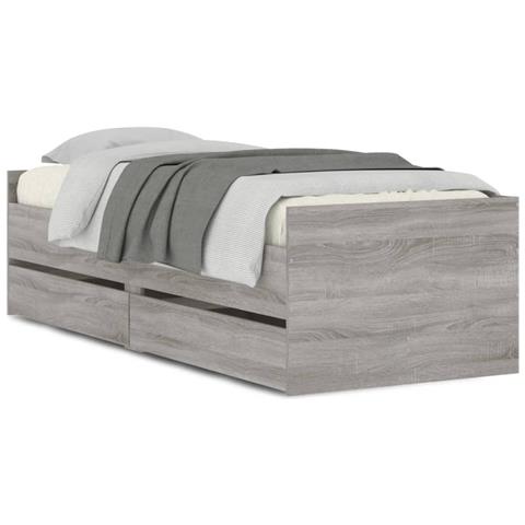 Giroletto Con Cassetti Grigio Sonoma 90x190 Cm - Foto 2