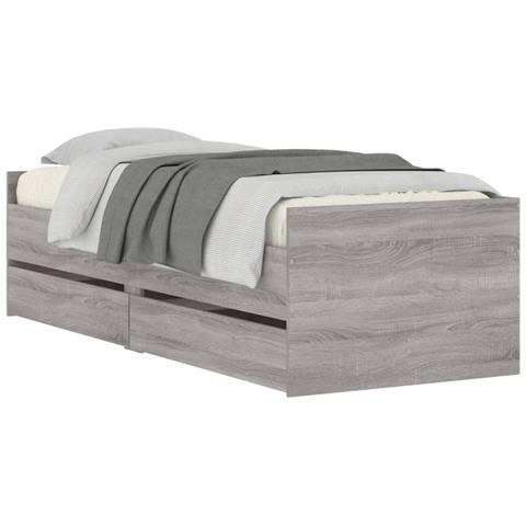 Giroletto Con Cassetti Grigio Sonoma 90x190 Cm - Foto 3