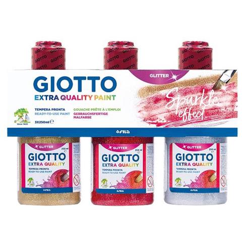 542500 Colore a Tempera 250 ml Bottiglia Oro, Rosso, Argento - Foto 1