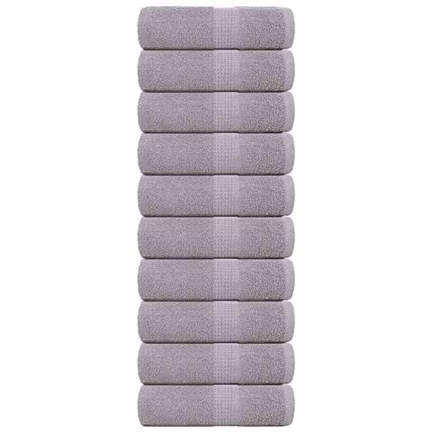 Asciugamani Per Sapone 10 Pz Grigio 30x30cm 360g/m 100% Cotone - Foto 1