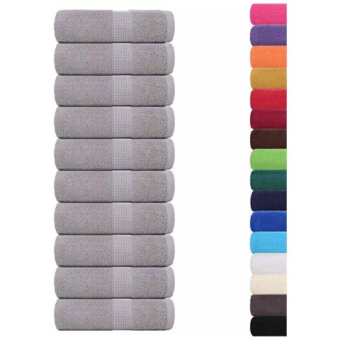 Asciugamani Per Sapone 10 Pz Grigio 30x30cm 360g/m 100% Cotone - Foto 2