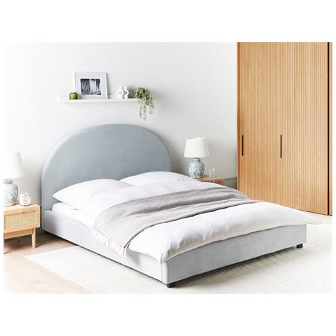 Letto Ciniglia Vaucluse 140 X 200 Cm Azzurro - Foto 1