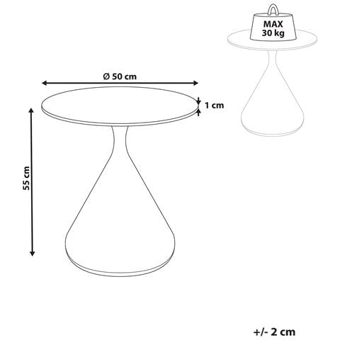Tavolino Haiwee Ceramica Nero /bianco - Foto 6