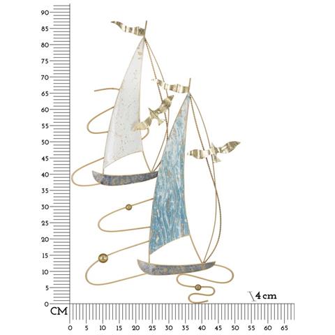 Decorazione In Metallo 3d Barche 6 - Multicolore - Metallo - 51,4x4x87 Cm - Foto 6