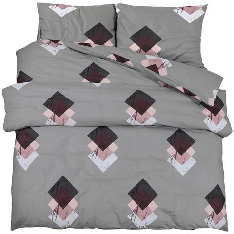 Set Copripiumino Grigio 260x220 Cm In Cotone - Foto 1