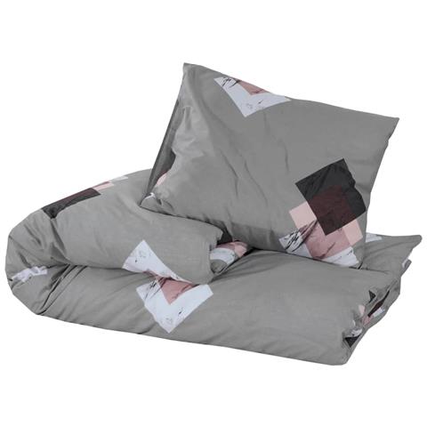 Set Copripiumino Grigio 260x220 Cm In Cotone - Foto 2