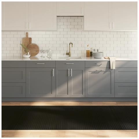 Tappeto Rettangolare Nero 100x500 Cm In Bambù - Foto 8