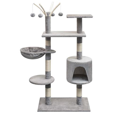 Albero Per Gatti Con Tiragraffi Sisal 125 Cm Grigio - Foto 2