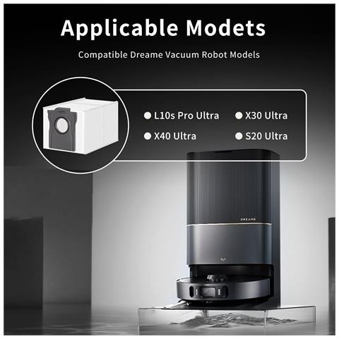 Confezione Da 8 Sacchetti Di Ricambio Compatibili Con Dreame X40 Ultra - Foto 2