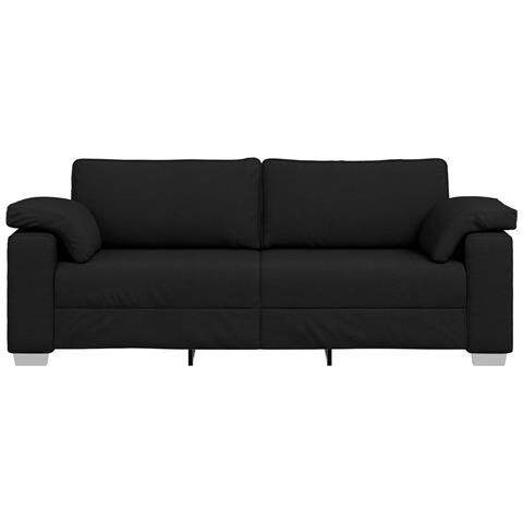 Divano 3 posti  nero 178 cm in tessuto - Foto 2