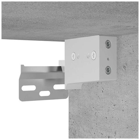 Set Mobili da Bagno 2 pz Grigio Cemento in Legno Multistrato - Foto 9