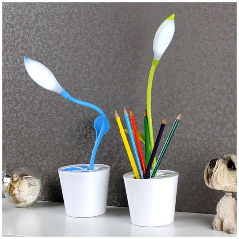 Lampada Da Tavolo Led Con Portapenne: Design Creativo E Protezione Per Gli Occhi Green - Foto 4