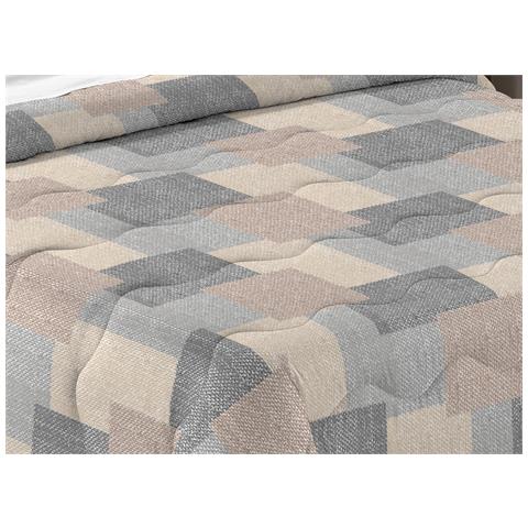 Trapunta Piumone Letto Invernale Imbottita 300gr Scaldanotti Islanda Piazza E Mezza Grigio - Foto 2