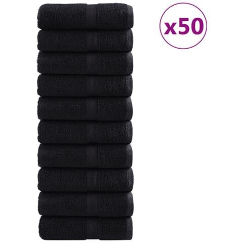 Asciugamani Premium 'SOLUND'50 pcs Nero 30x50 cm 550 gsm - Foto 1