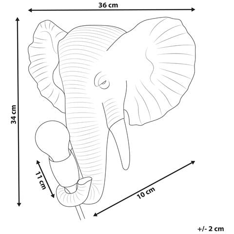 Applique Elefante Elephanti Oro - Foto 7