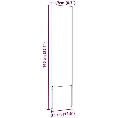 Pannello Decorativo da Giardino Altro Antracite 32 x 140 cm - Foto 9