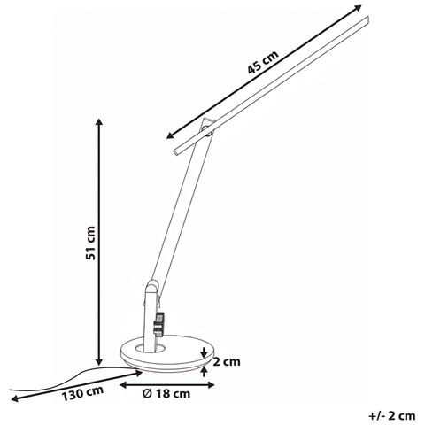 Lampada Da Scrivania A Led Cetus Con Dimmer Argento - Foto 5