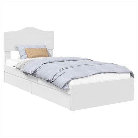 Letto con Contenitore Bianco 75 x 190 cm Legno multistrato - Foto 1