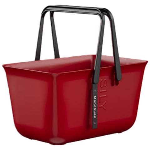 Cesto Doccia Portatile Piccolo - Organizer Bagno Con Drenaggio Rapido Red - Foto 1