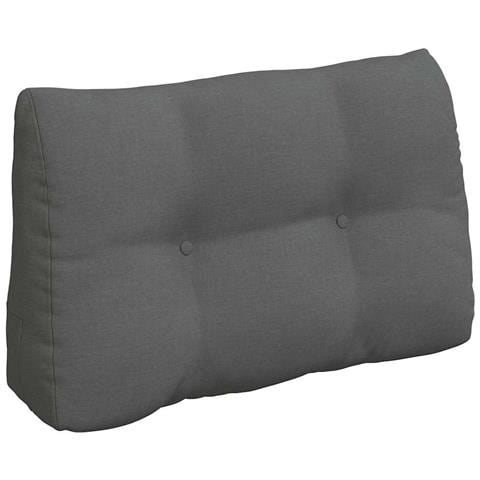 Cuscino per Schiena Grigio scuro 80 x 24 x 50 cm Tessuto - Foto 1