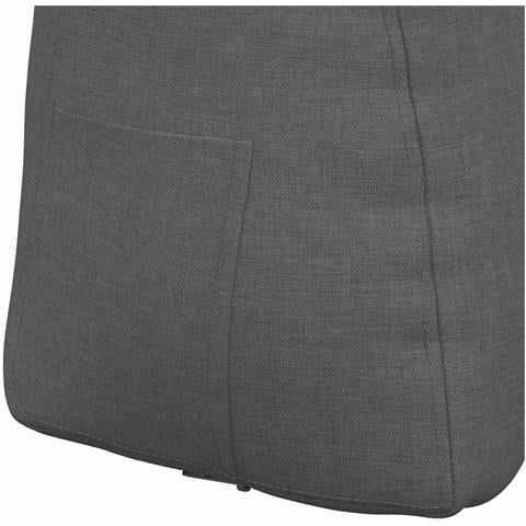 Cuscino per Schiena Grigio scuro 80 x 24 x 50 cm Tessuto - Foto 9