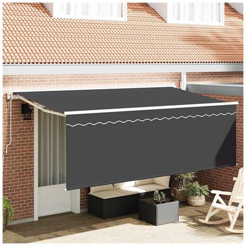 Tenda Retrattile Antracite 350 x 200 cm Poliestere e Alluminio - Foto 2