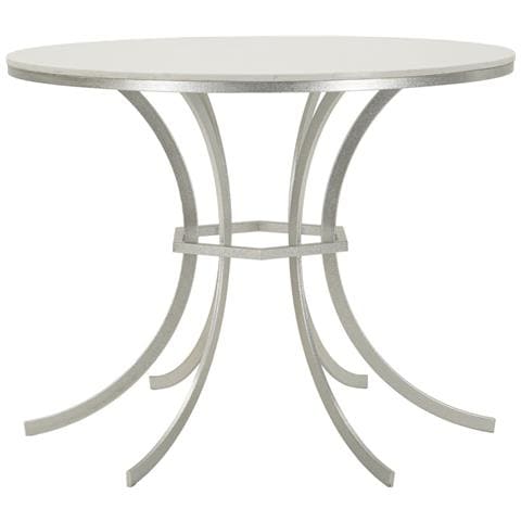 Tavolino Vkh806-argento-metallo-100x100x76,5 Cm - Foto 1