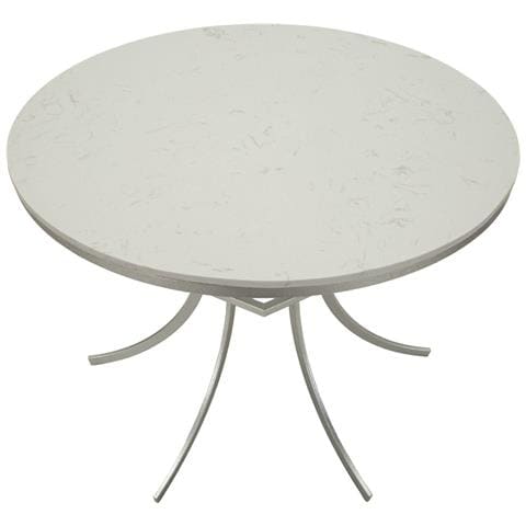 Tavolino Vkh806-argento-metallo-100x100x76,5 Cm - Foto 2