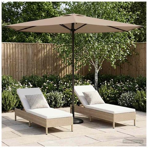 Ombrello da giardino 270 x 270 cm Poliestere Rettangolare - Foto 2