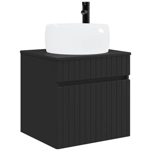 Mobile lavabo da parete Nero 49 x 44,5 x 66 cm - Foto 1
