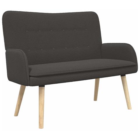 Divano a 2 Posti Grigio Scuro 115 x 61 x 87 cm Bouclé - Foto 1
