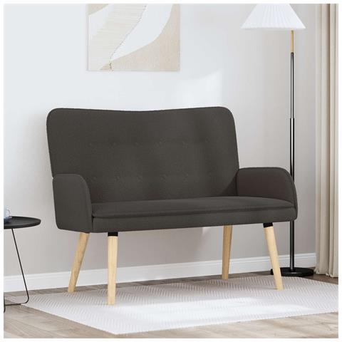 Divano a 2 Posti Grigio Scuro 115 x 61 x 87 cm Bouclé - Foto 2