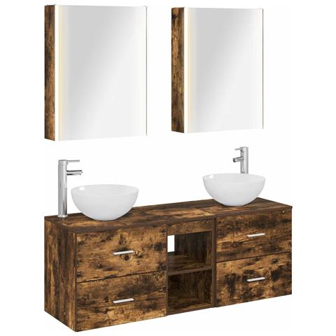 Set di mobili per il bagno 5 pcs Rovere Fumo - Foto 1