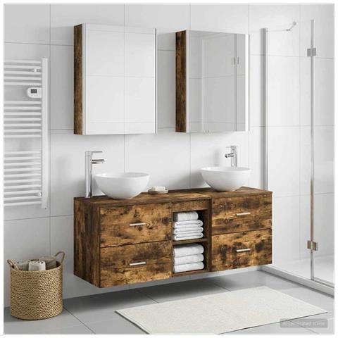 Set di mobili per il bagno 5 pcs Rovere Fumo - Foto 2
