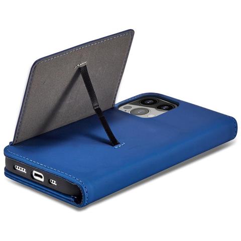 Custodia Magnetica Per Iphone 13 Pro, Portafoglio Con Supporto Per Schede, Blu. - Foto 7