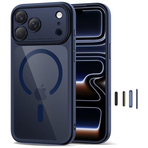 Custodia Trasparente Blu Per Iphone 17 Pro Max Con Magsafe - Foto 2
