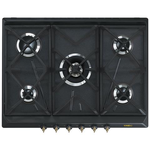 SMEG Piano Cottura SRV876AOGH a Gas 5 Fuochi Gas Colore Antracite SMEG Piano Cottura SRV876AOGH a Gas 5 Fuochi Gas Colore Antracite