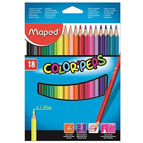 Pastelli Triangolari Color Peps 18 pz - Foto 1