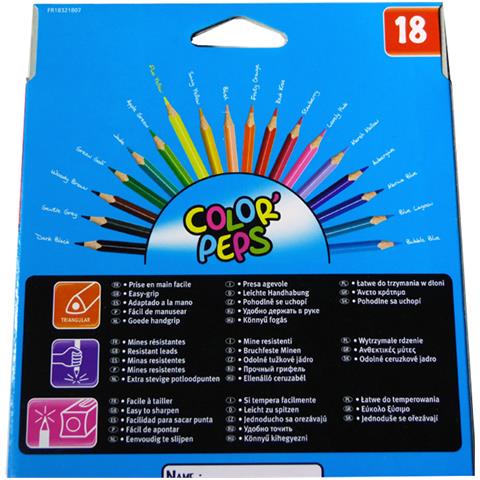 Pastelli Triangolari Color Peps 18 pz - Foto 2