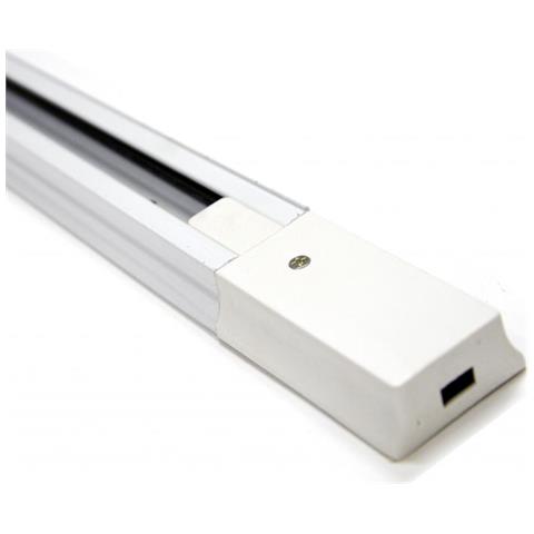 Binario Per Faretti Led Track Light Fitting Scorrevole 2 Tracce Bianco Asta 2 Mt 179441 - Foto 1
