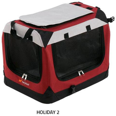 Holiday - Cuccia Portatile Per Cani Rosso 2= 49 X 34 X H 34 Cm - Foto 1