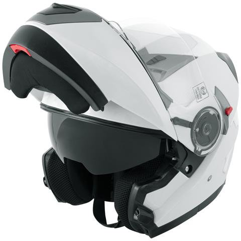 Casco Modulare Apribile Moto Touring Sport Visiera Parasole Bianco Xs - Foto 5