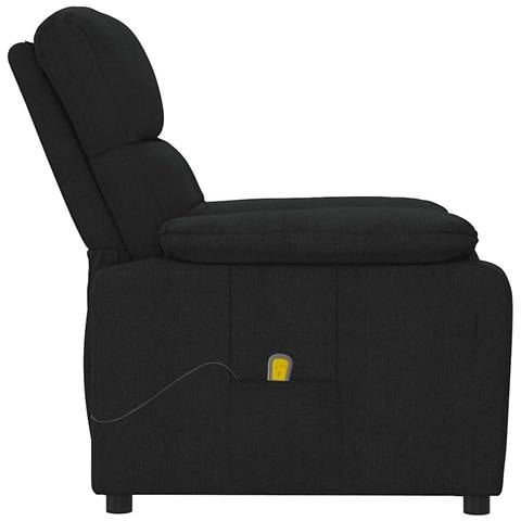 Poltrona Massaggiante Reclinabile Nera in Tessuto - Foto 2