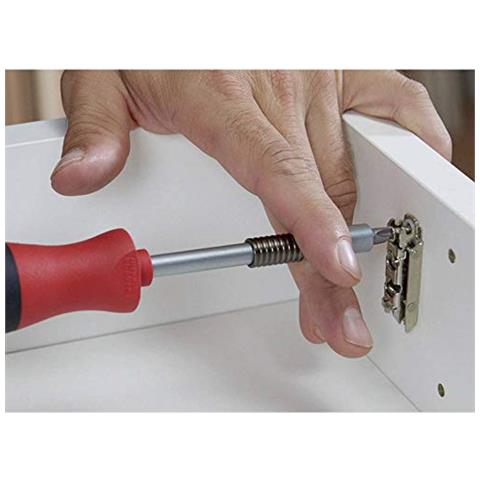 43895 43895-cacciavite Liftup 26one (incluso Caricatore Integrato Nel Manico, 13 Doppie, Supporto Per Punte Super Slim, Impugnatura Ergonomica), Rosso E Nero Taglia - Foto 3