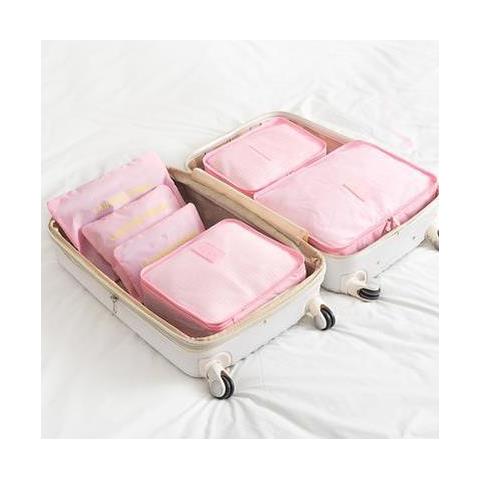 SLOWMOOSE - Set Di 6 Pezzi Di Custodia / Custodia Per Organizer Da Viaggio  - Borse Per Organizer Per Vestiti, Borse Per Armadio A Casa Valigia [ rosa]  - ePRICE