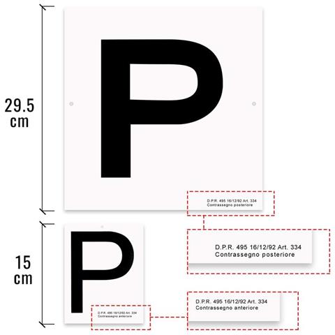 Contrassegno P Principiante Con Ventose, Set 2 Pezzi - Foto 2
