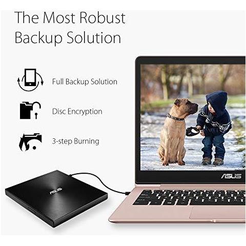 Zendrive U9m Nero - Usb 2.0 Disco Ottico Usb-c Esterno Slim 8x Dvd Burner Velocit Re-writer Drive Con M-disc Di Sostegno Usb 2.0 Tipo-a C-type Di Compatibilit Mac Windows Os Compatibile - Foto 4