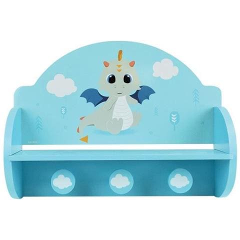 Léon Le Dragon 713338 Mensola Appendiabiti Dimensioni: ± H. 33 X L. 46 X P. 15 Cm Per Bambini - Foto 1